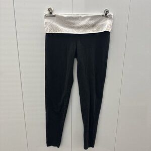 Victoria’s Secret Fold Over Waist Bling Sequin PINK Skinny Leg Yoga Pants Small